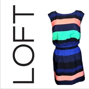 LOFT Striped Dress size small (petite)